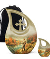 Artistic Fishing Memorial Urns Cremation Ashes - Large Urn For Mom & Dad