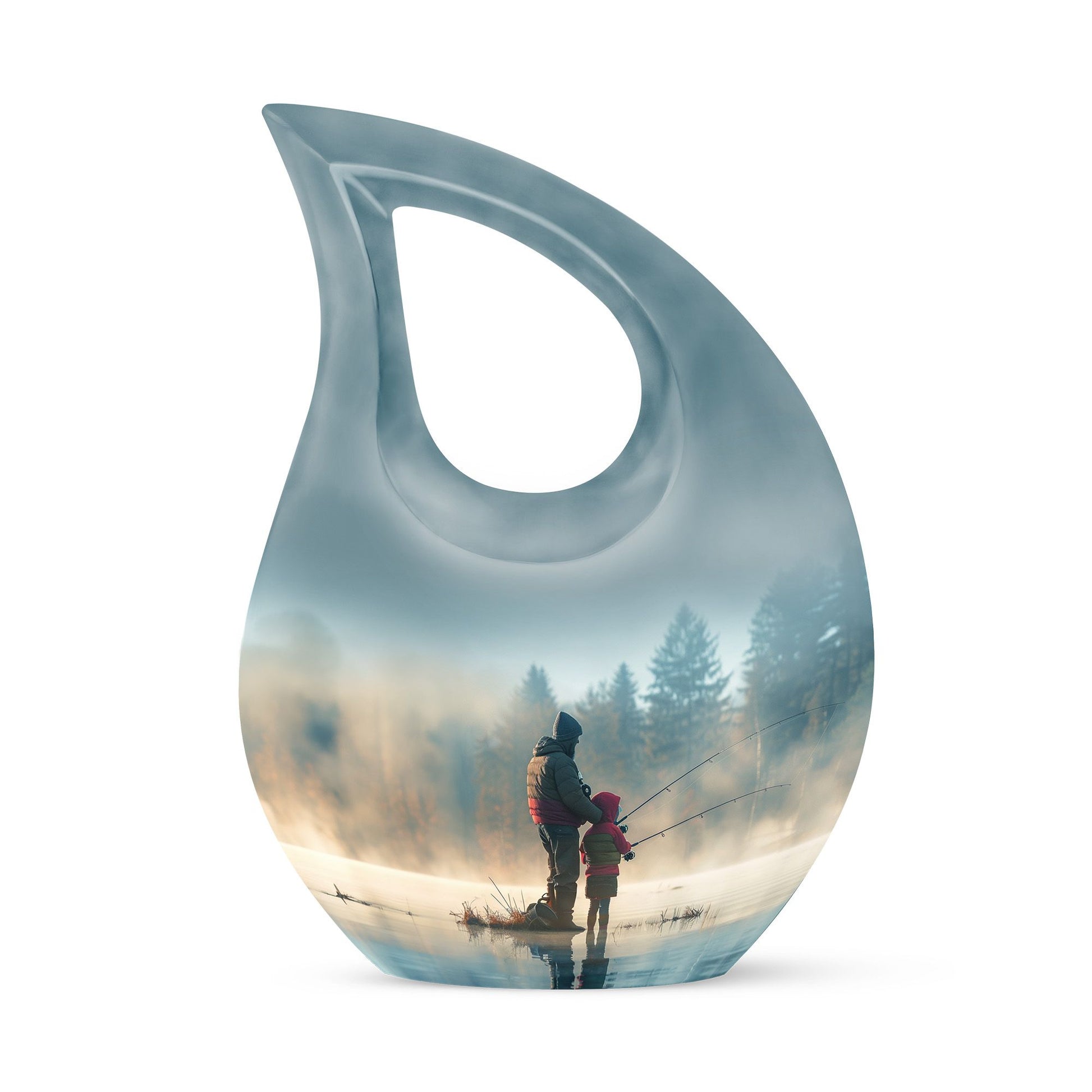 Fishing Adult Cremation Urns For Ashes - Father And Daughter Memorial Urn