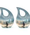 Fishing Adult Cremation Urns For Ashes - Father And Daughter Memorial Urn