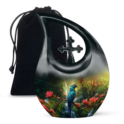 Parrot Cremation Urn – Tropical Bird Urn for Ashes Keepsake