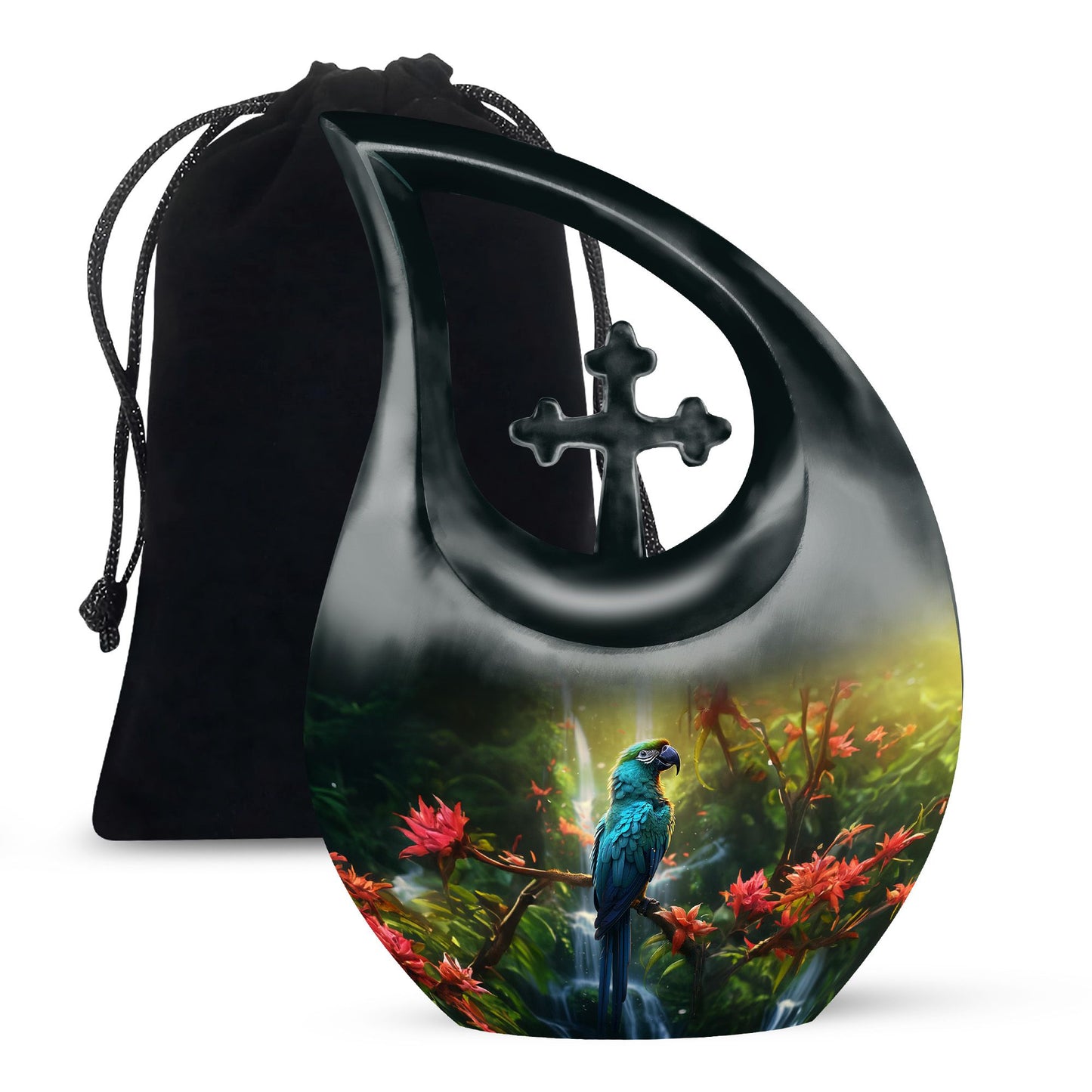 parrot-themed Small Cremation Urn