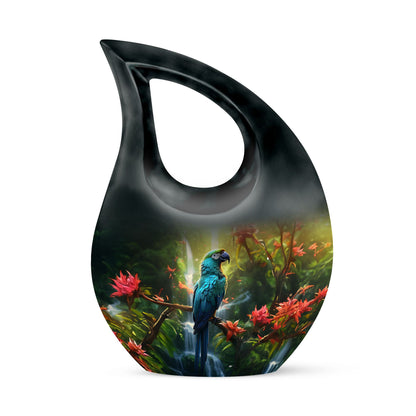 parrot-themed Small Cremation Urn