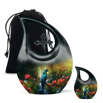 parrot-themed Small Cremation Urn