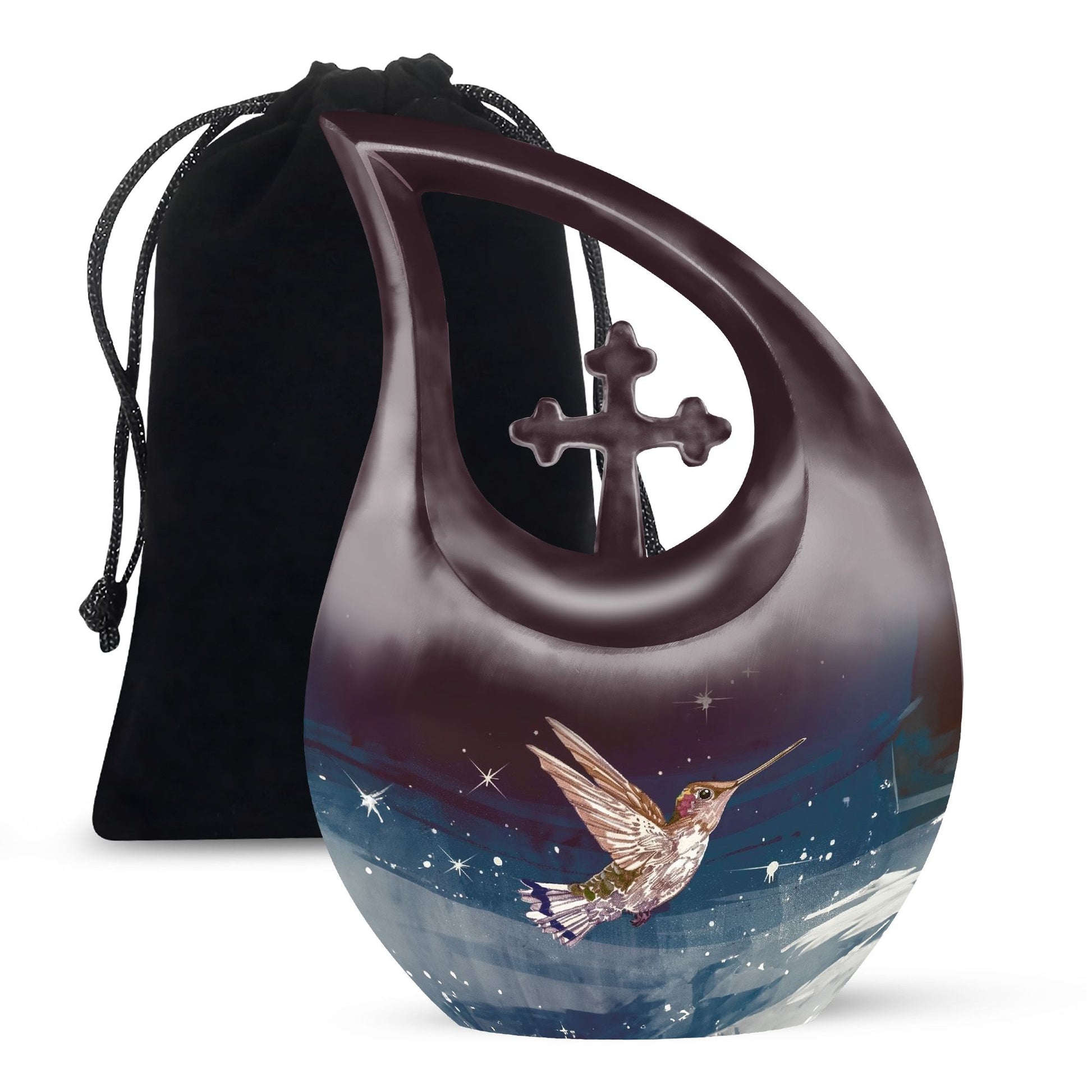 Large 10-inch Humming Bird Urn