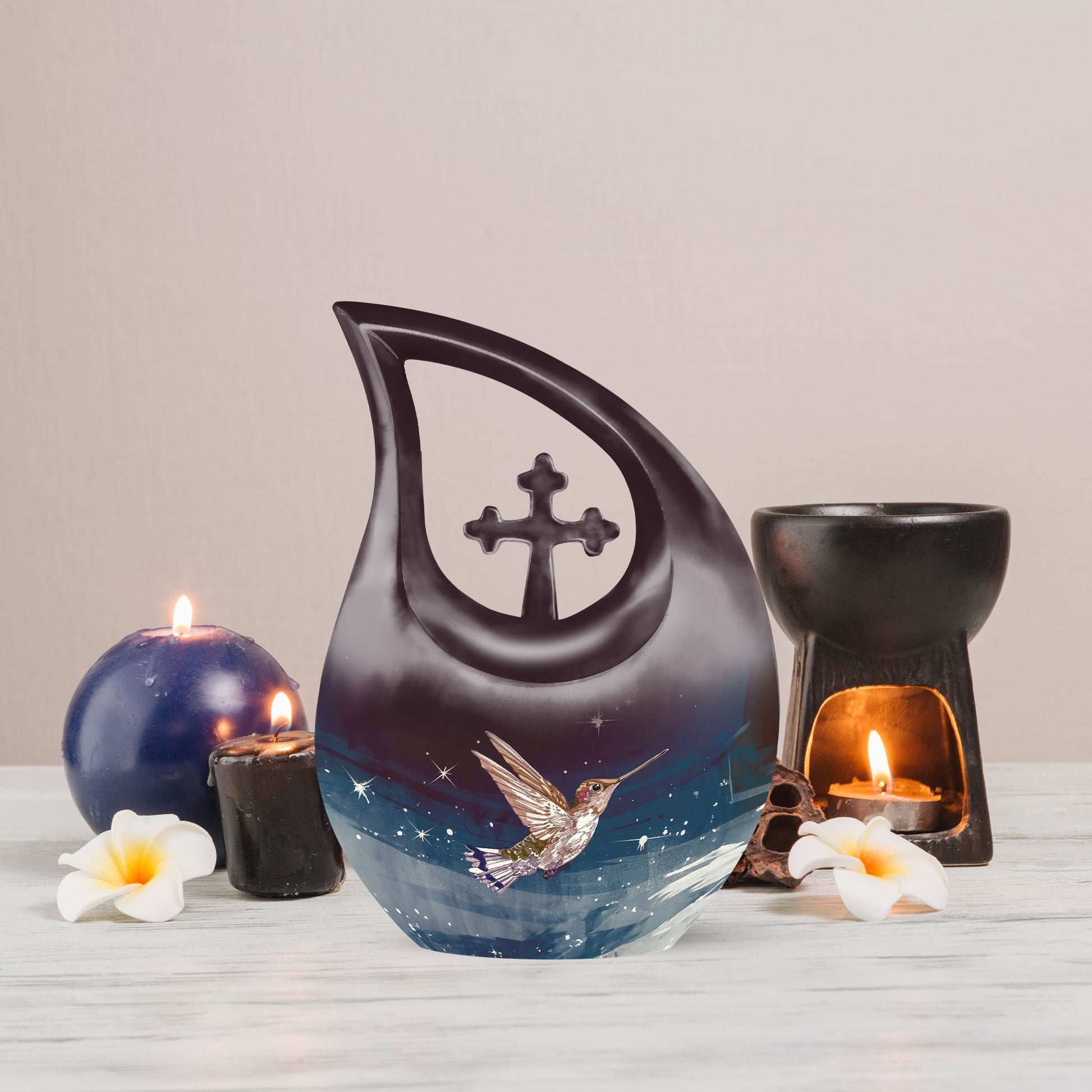 Large 10-inch Humming Bird Urn