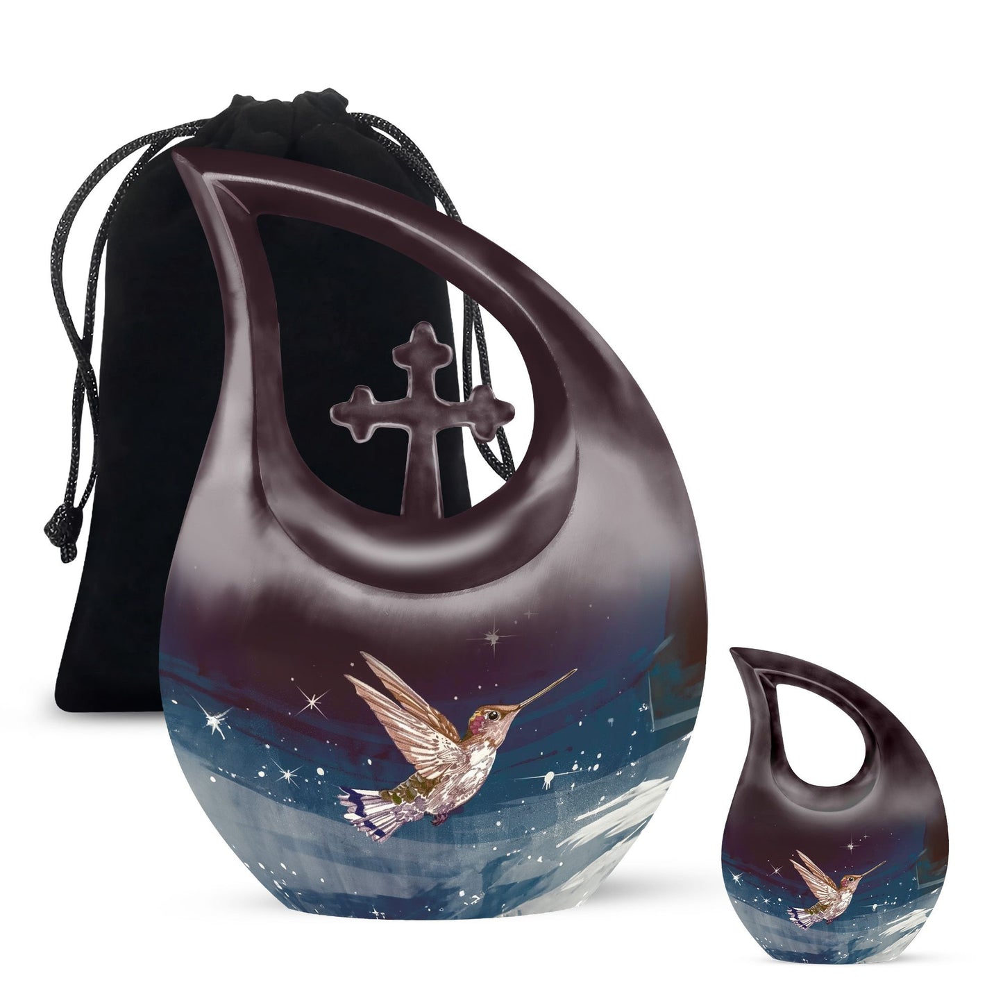 Large 10-inch Humming Bird Urn