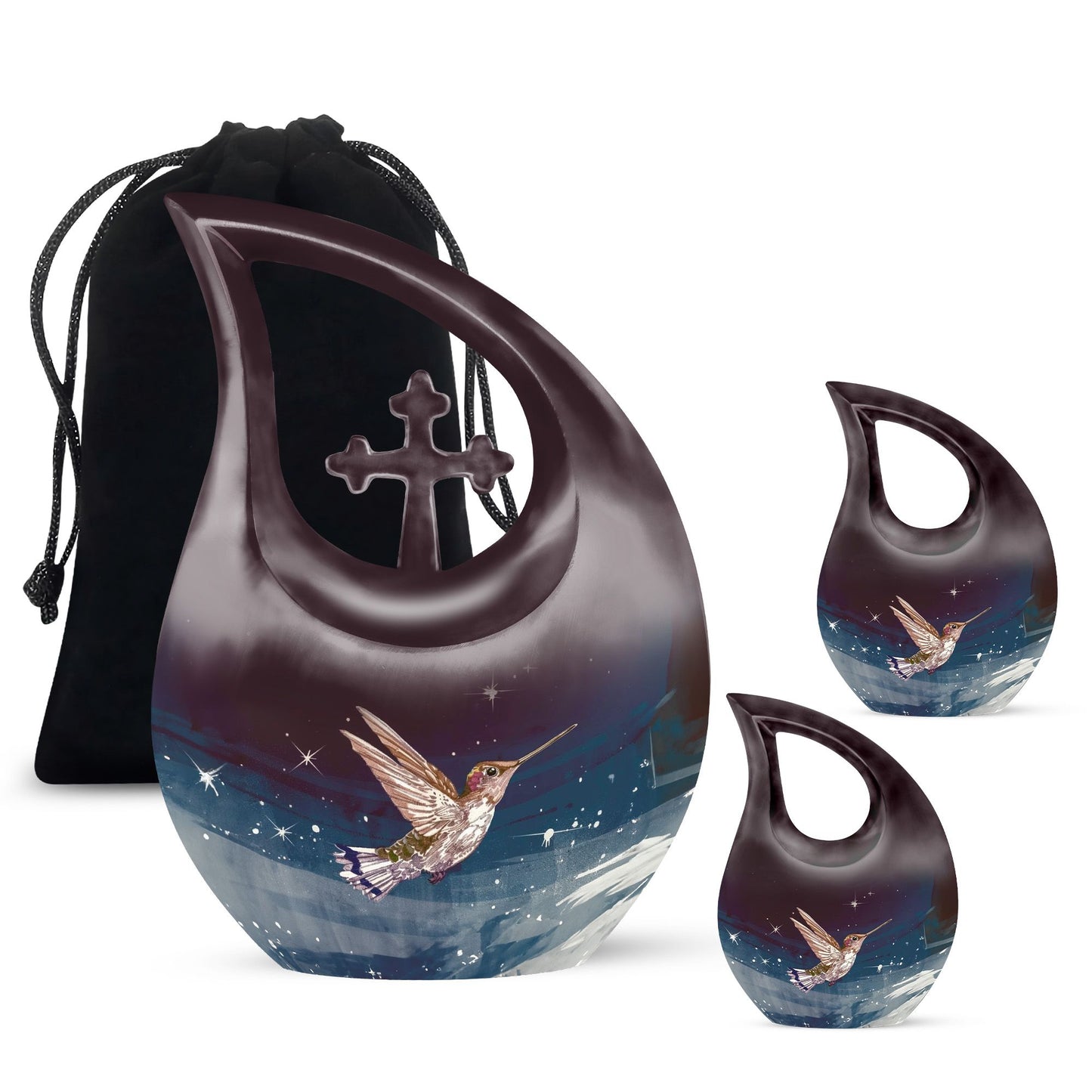 Large 10-inch Humming Bird Urn