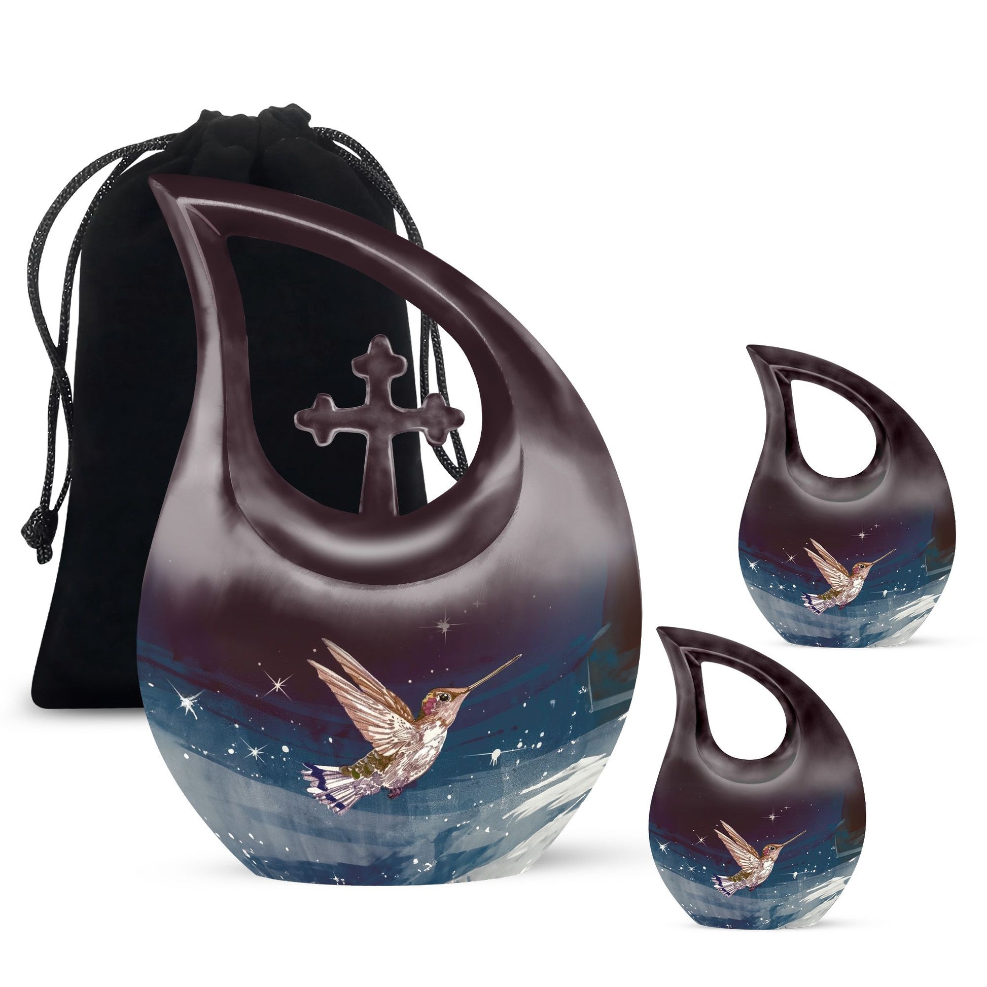 Large 10-inch Humming Bird Urn