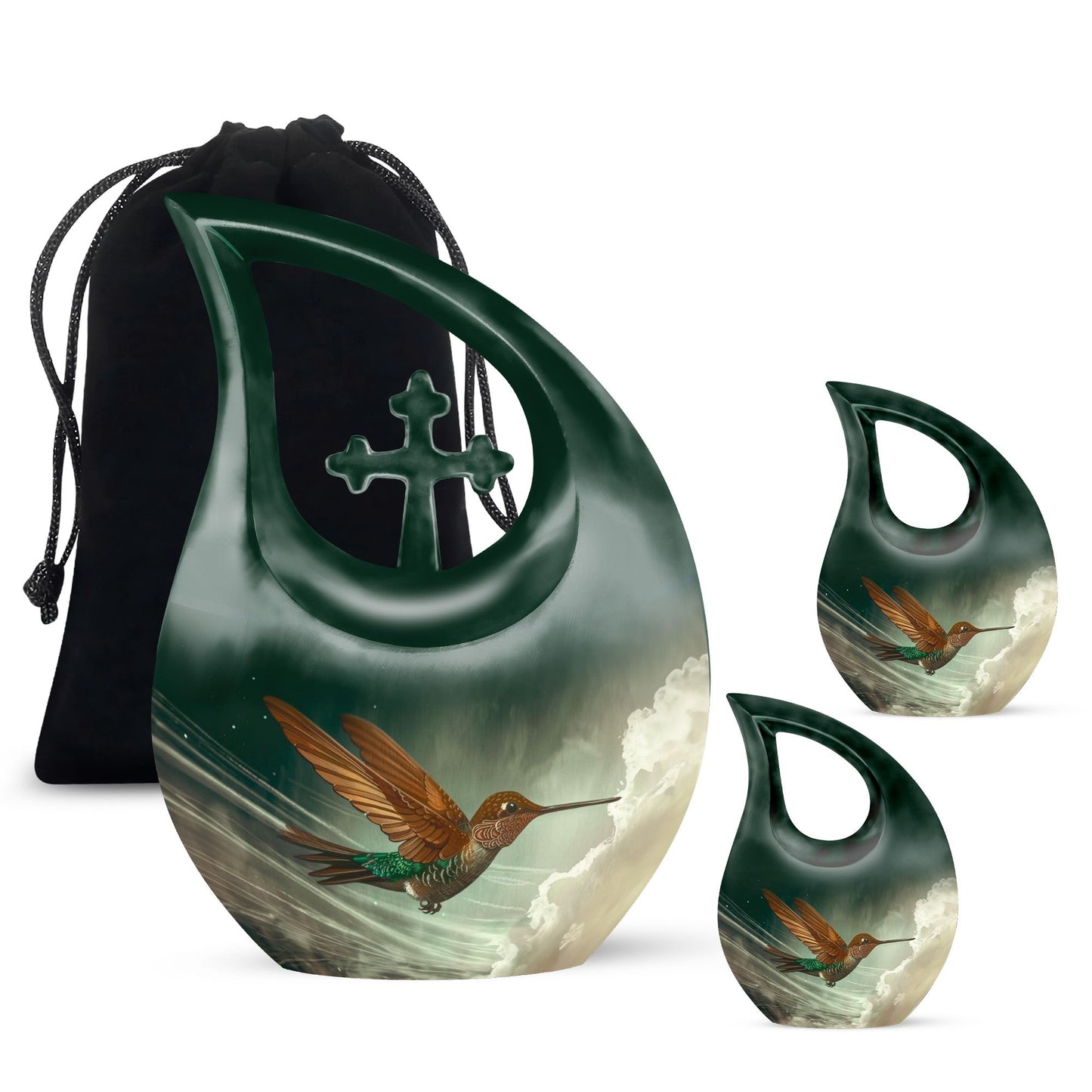 Aluminium Humming Bird Urn