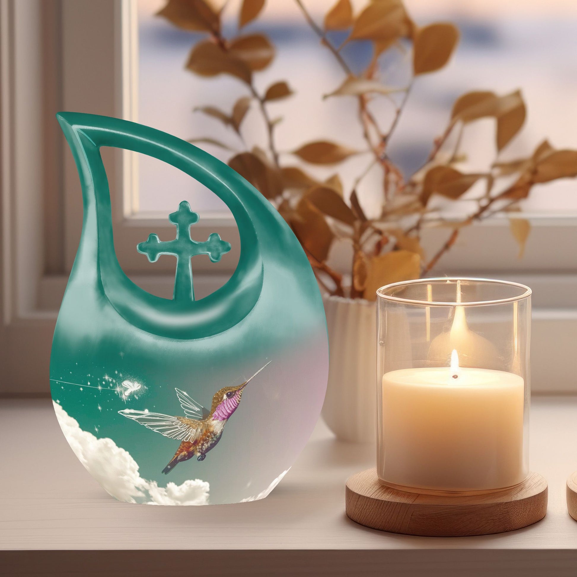 Double Humming Bird Urn