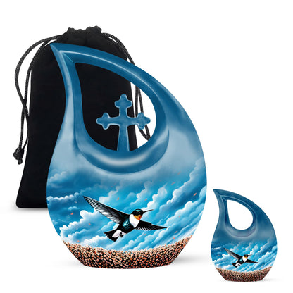 Cross Drop Humming Bird Urn