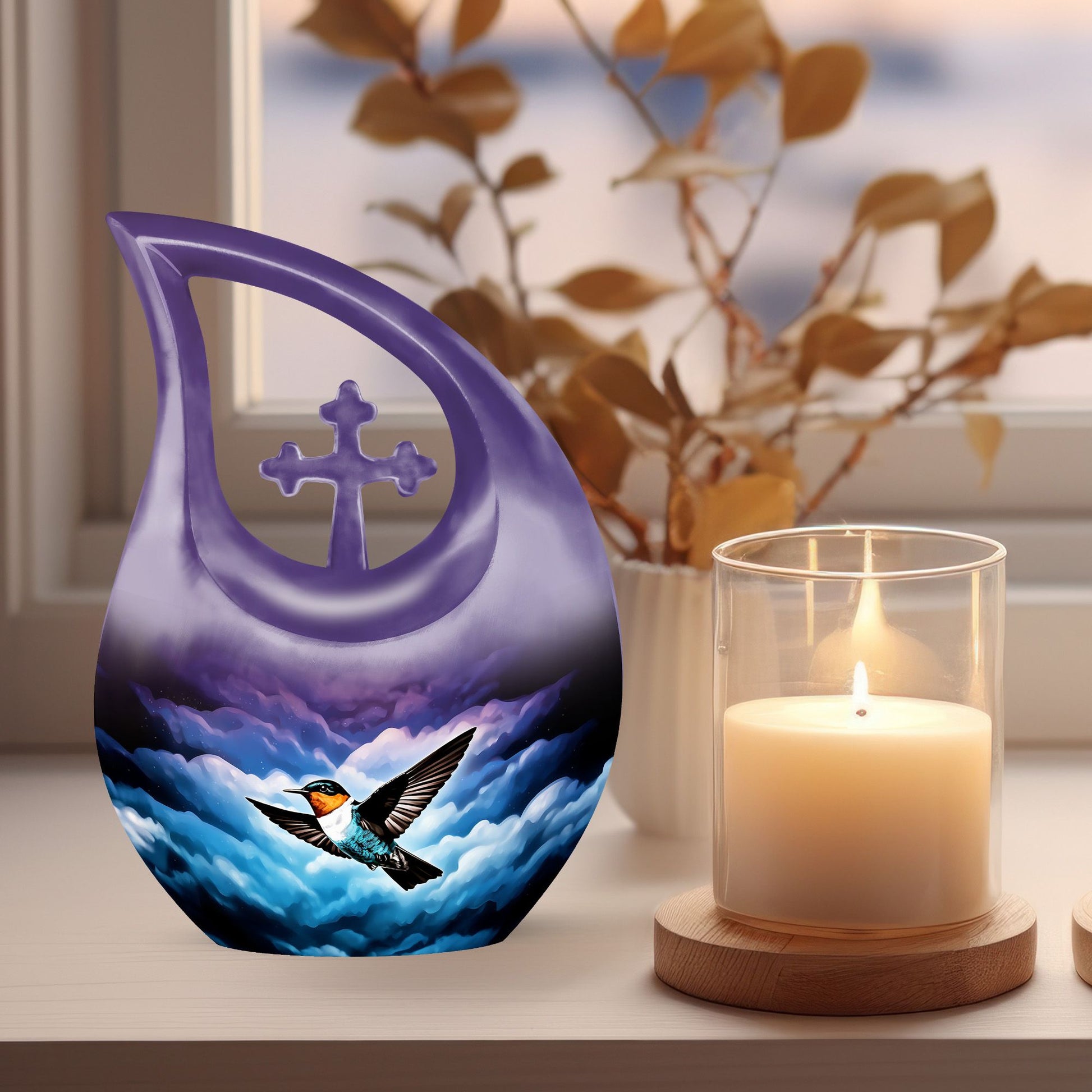 Humming Bird themed Memorial Urn