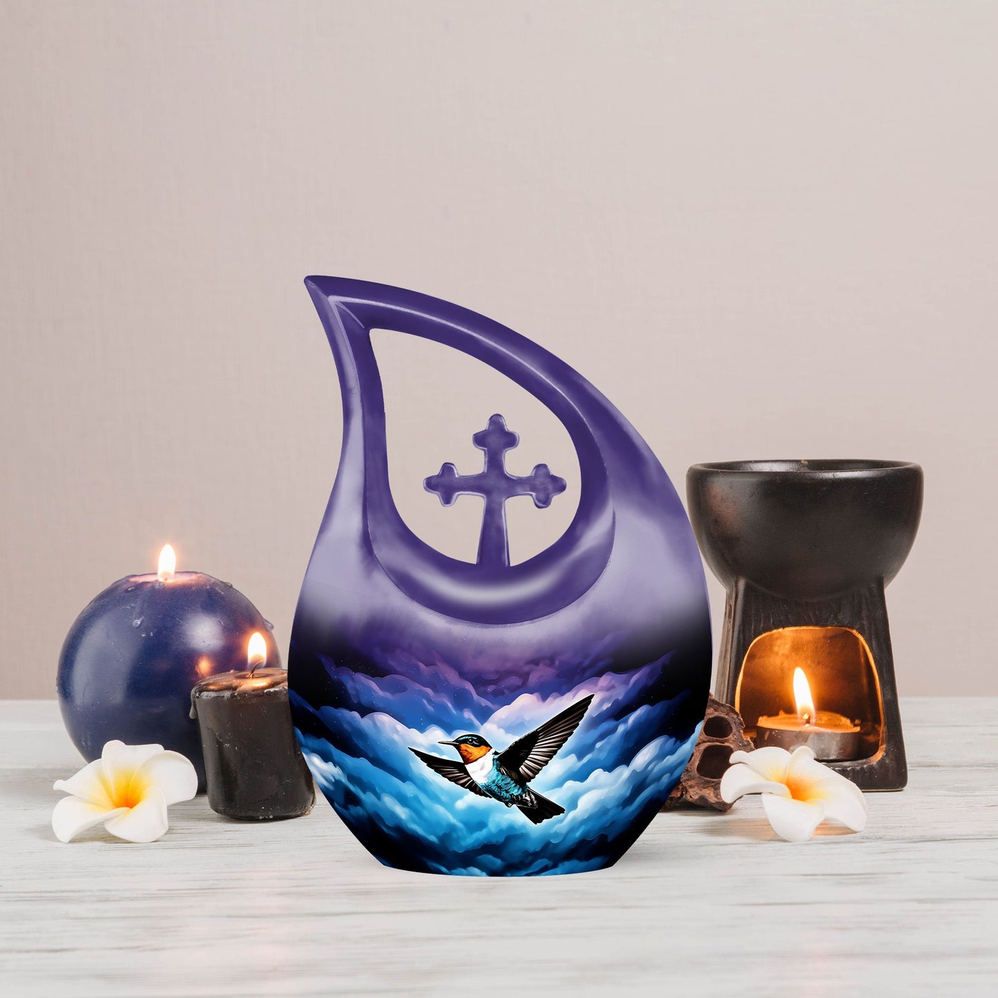 Humming Bird themed Memorial Urn