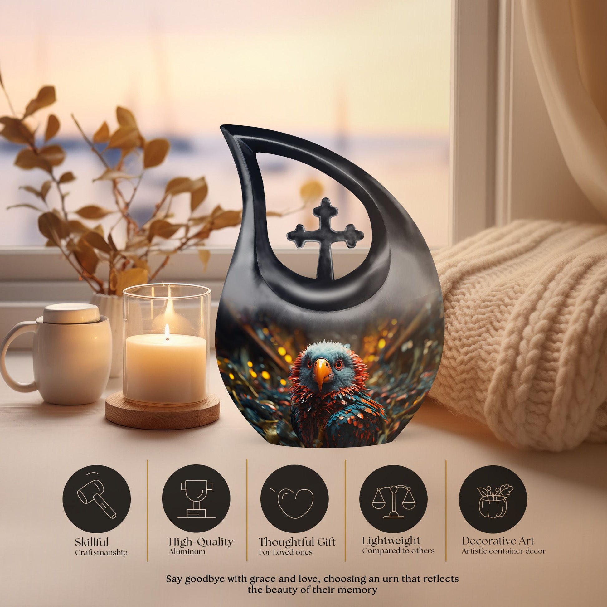 Cross Drop Designed Urn