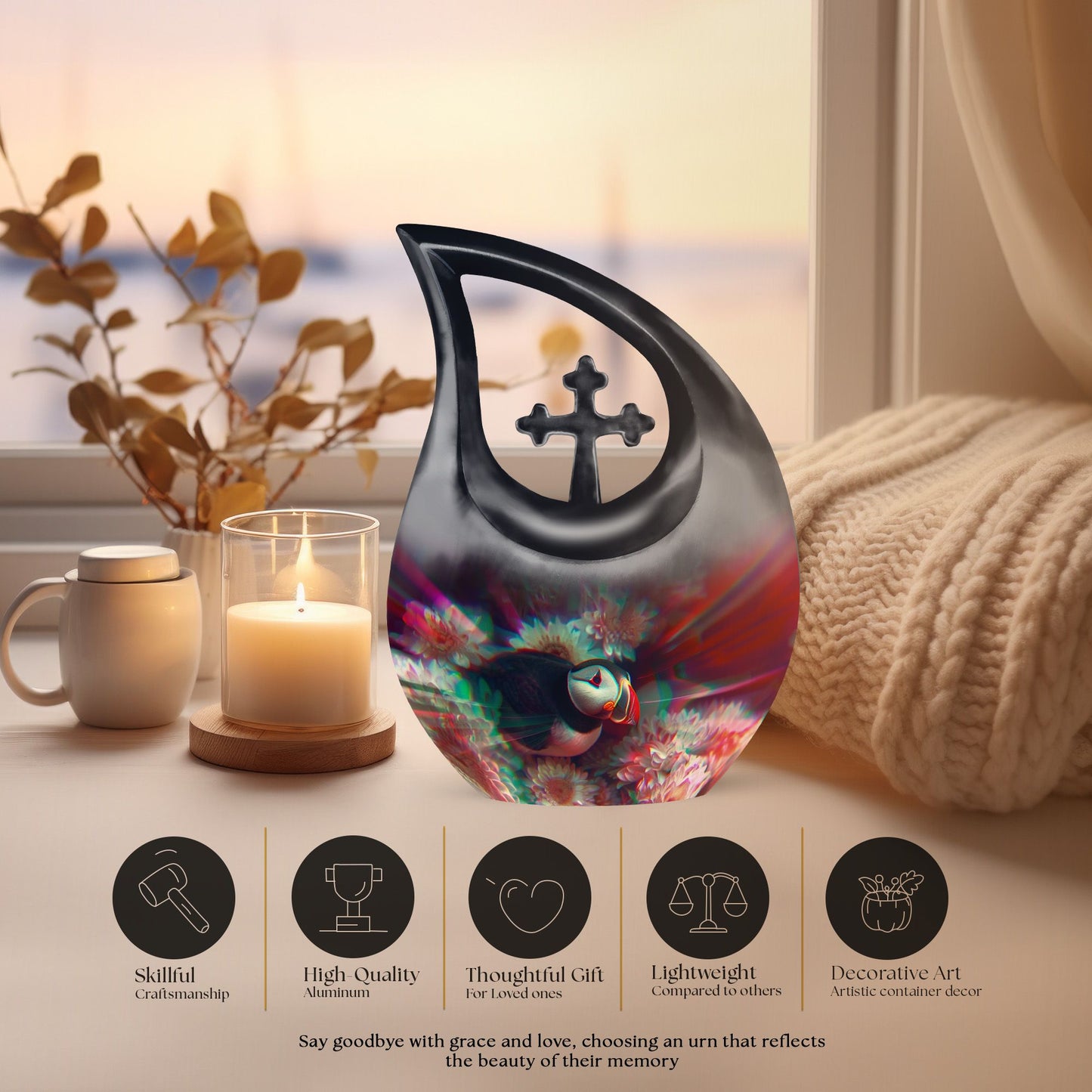 Toucans Modern Urn