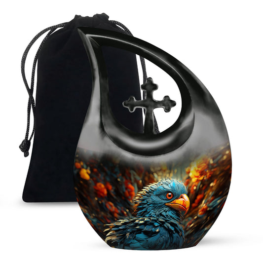 Toucans Cross Drop design Mom Urn for ashes