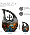 Toucans Cross Drop design Mom Urn for ashes
