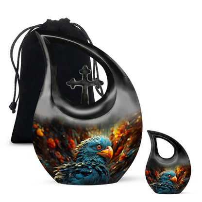 Toucans Cross Drop design Mom Urn for ashes