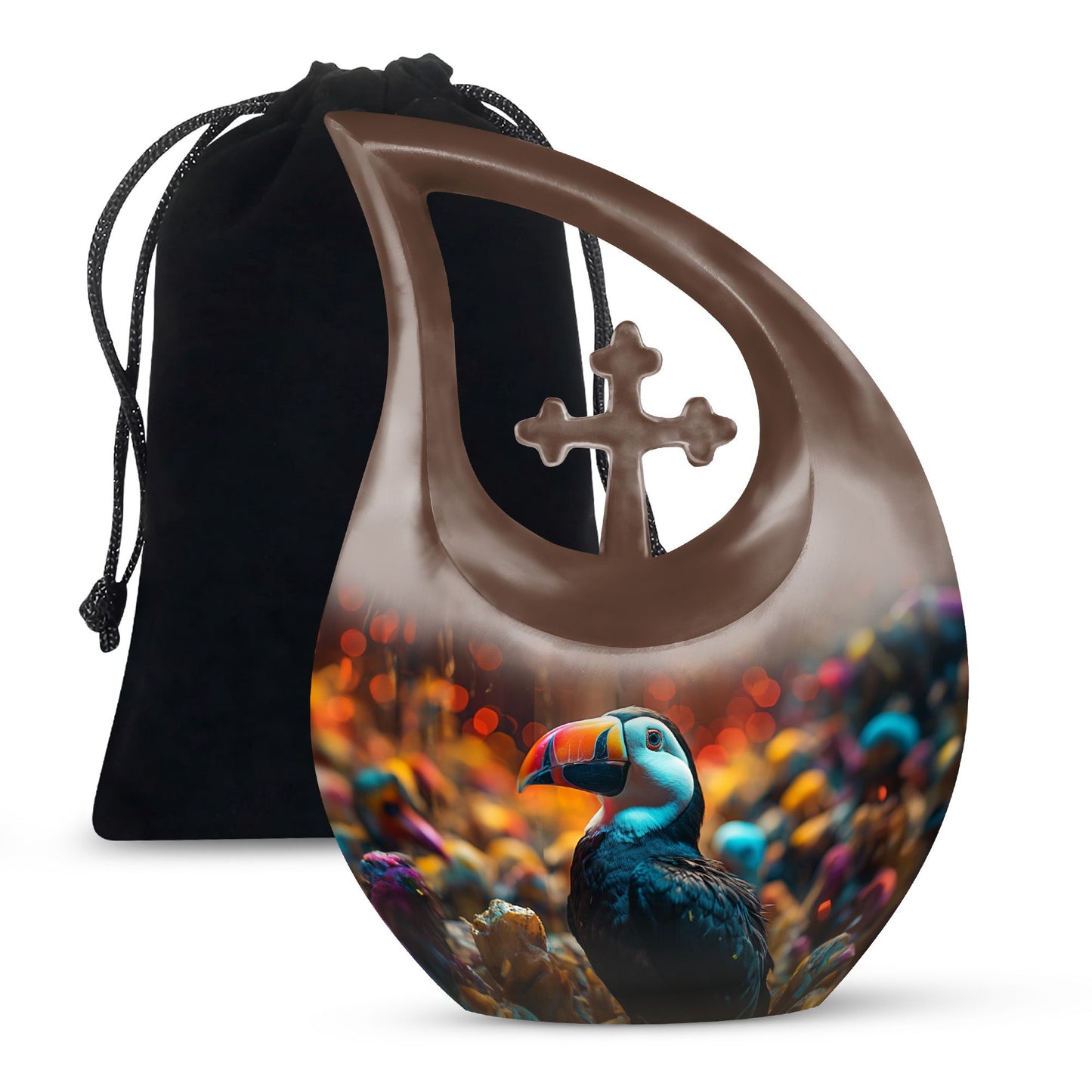 Large 10-inch Toucans Urn