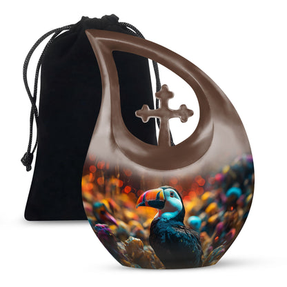 Large 10-inch Toucans Urn