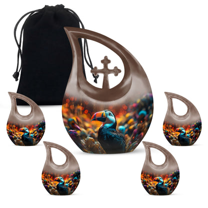 Large 10-inch Toucans Urn