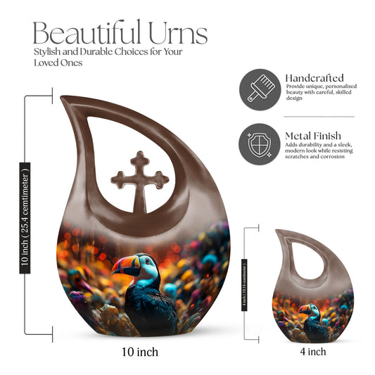 Large 10-inch Toucans Urn