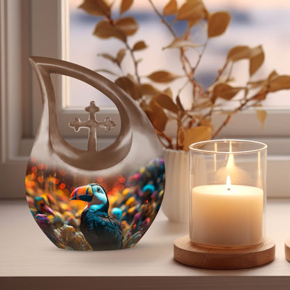 Large 10-inch Toucans Urn