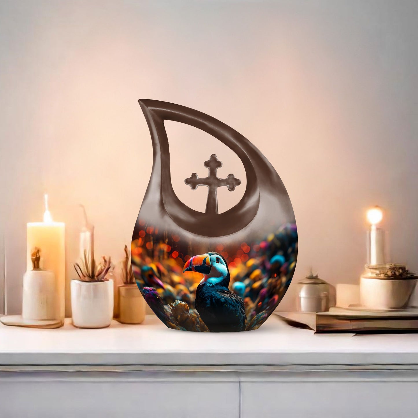 Large 10-inch Toucans Urn