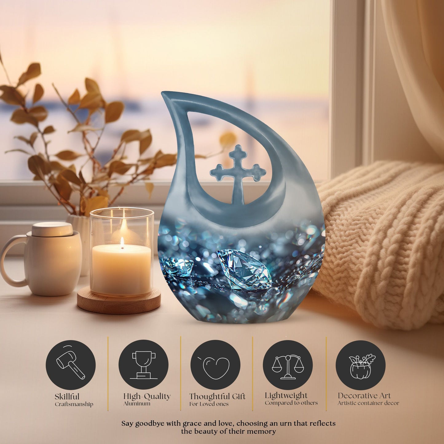 Diamond Theme Custom Mom Urn