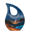 Starry Beach Urns For Ashes For Humans Funeral - Memorial Urn For Dad