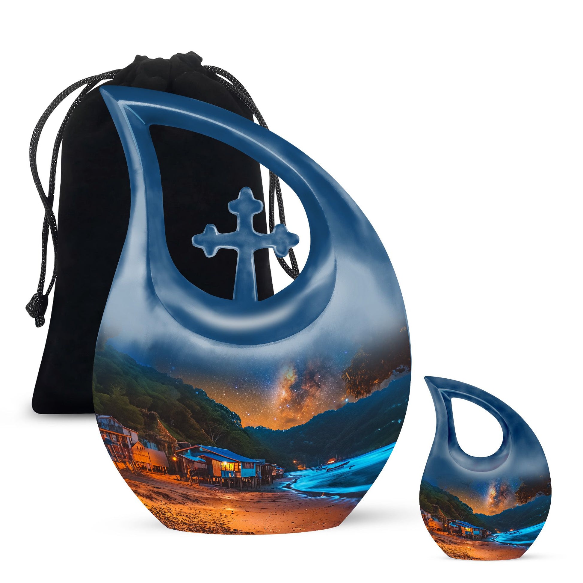 Starry Beach Urns For Ashes For Humans Funeral - Memorial Urn For Dad