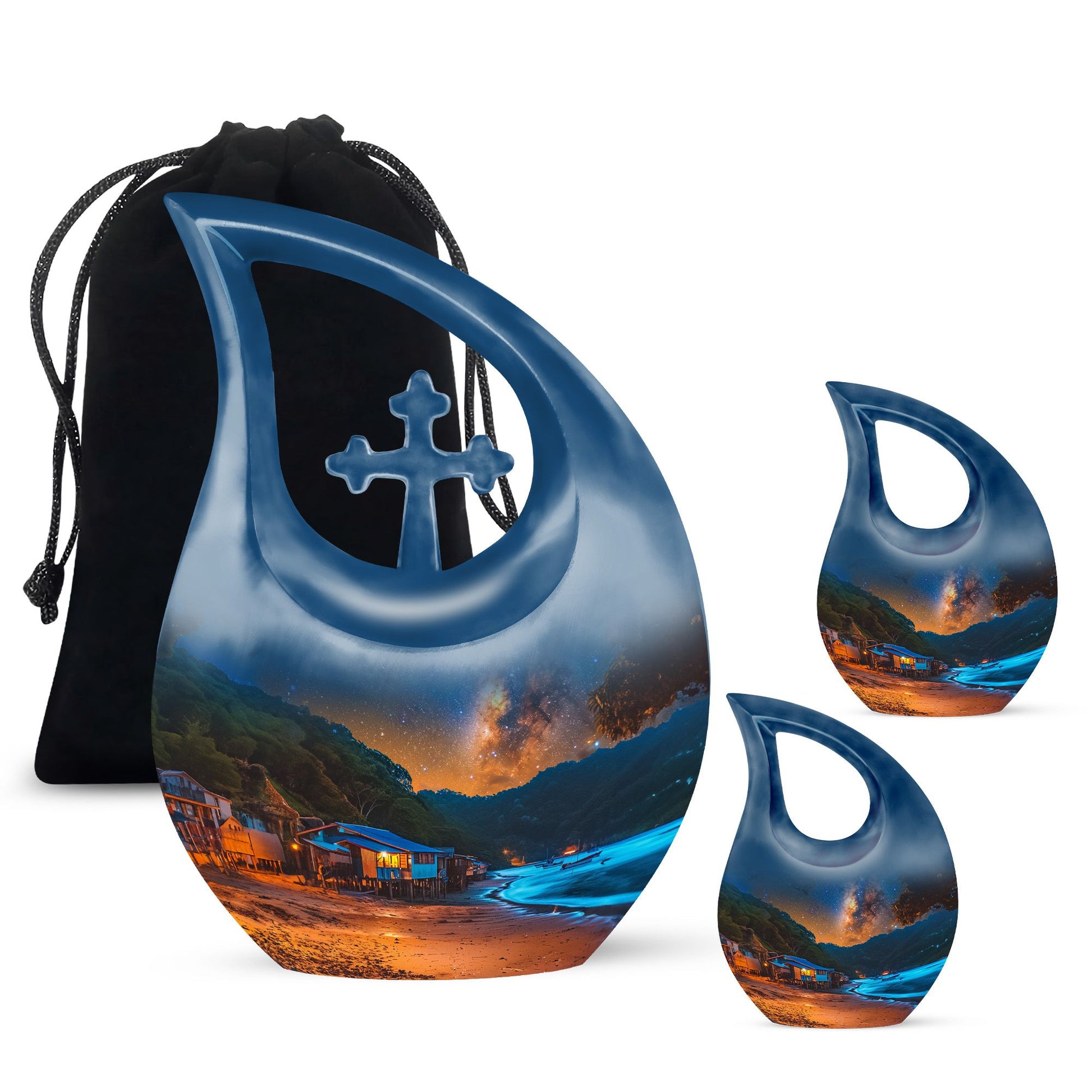 Starry Beach Urns For Ashes For Humans Funeral - Memorial Urn For Dad