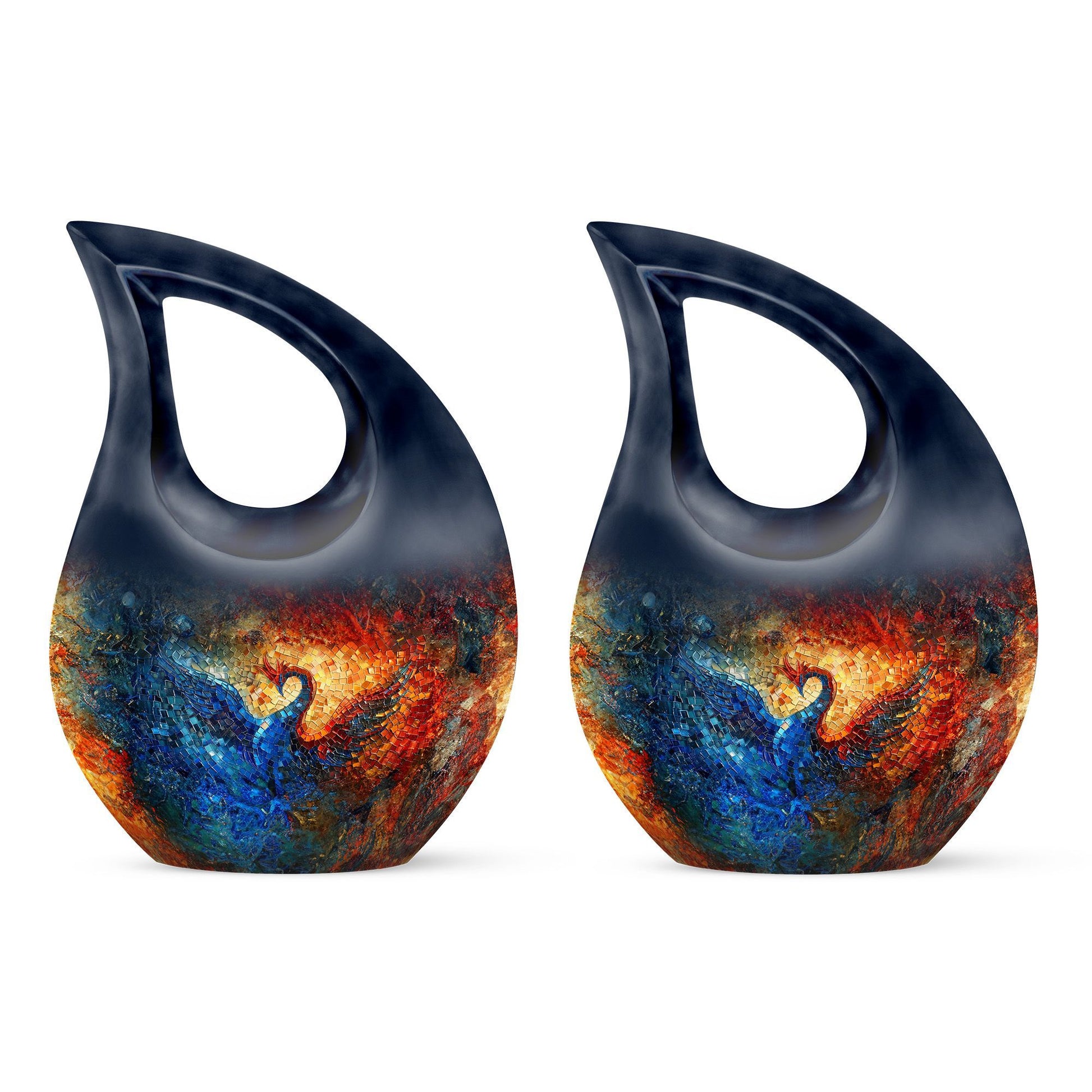 Phoenix-themed Cross Drop urn