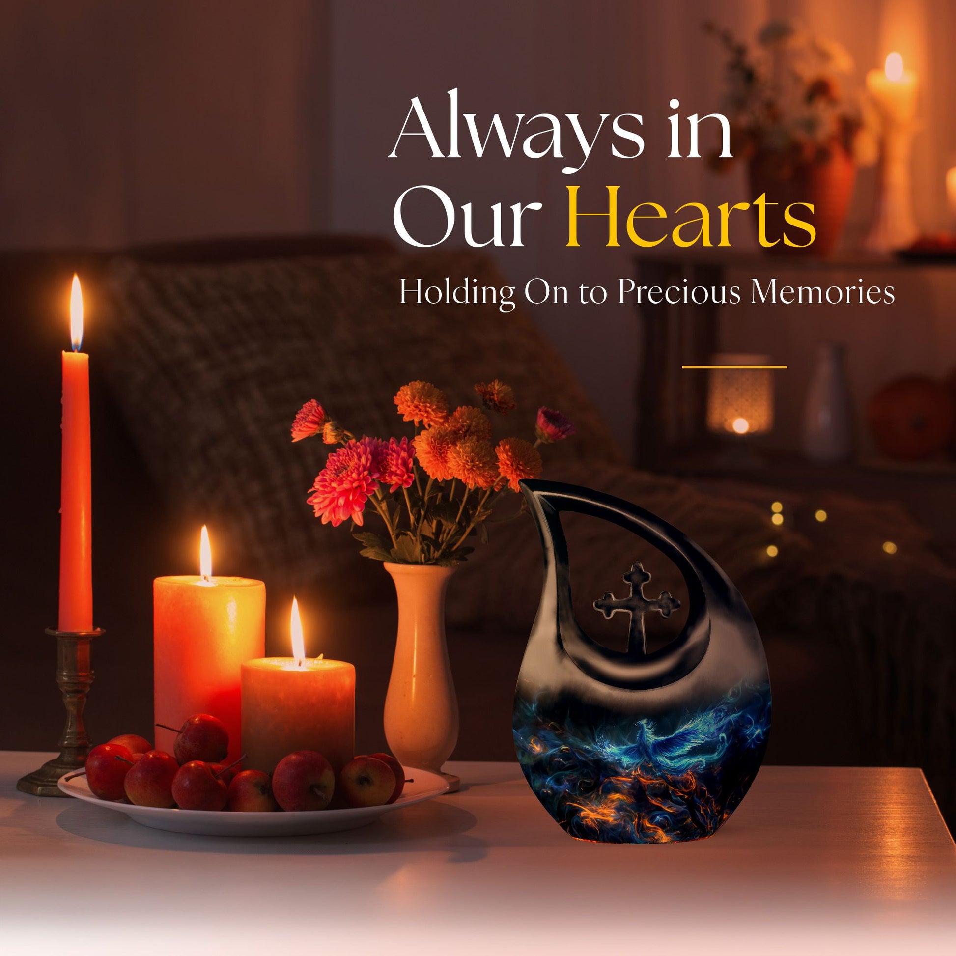 Phoenix-themed Memorial Urn