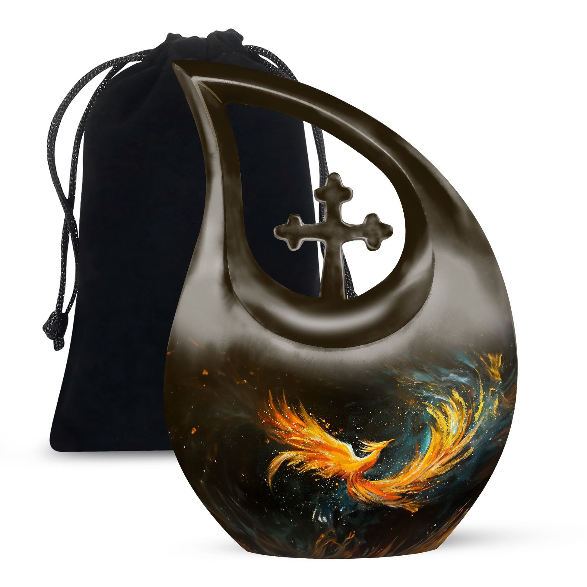 Large 10 inch Phoenix themed memorial urn