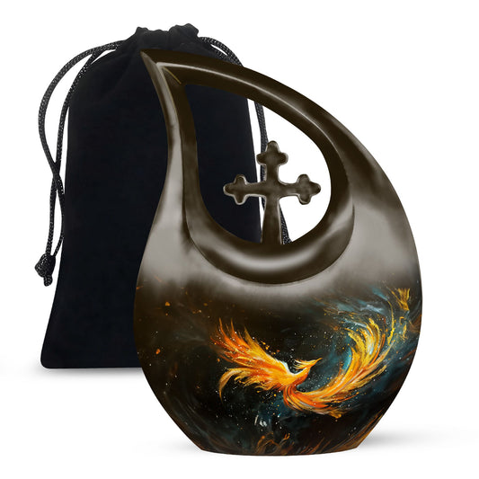 Large 10 inch Phoenix themed memorial urn