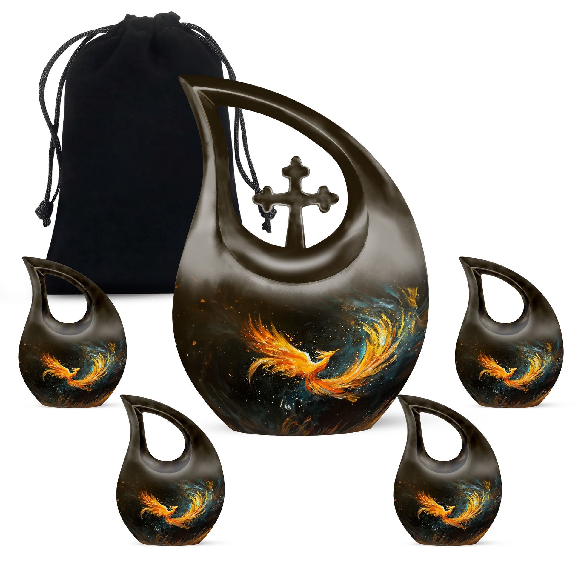 Large 10 inch Phoenix themed memorial urn