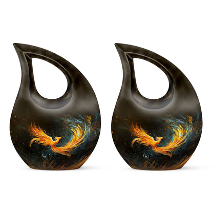 Large 10 inch Phoenix themed memorial urn