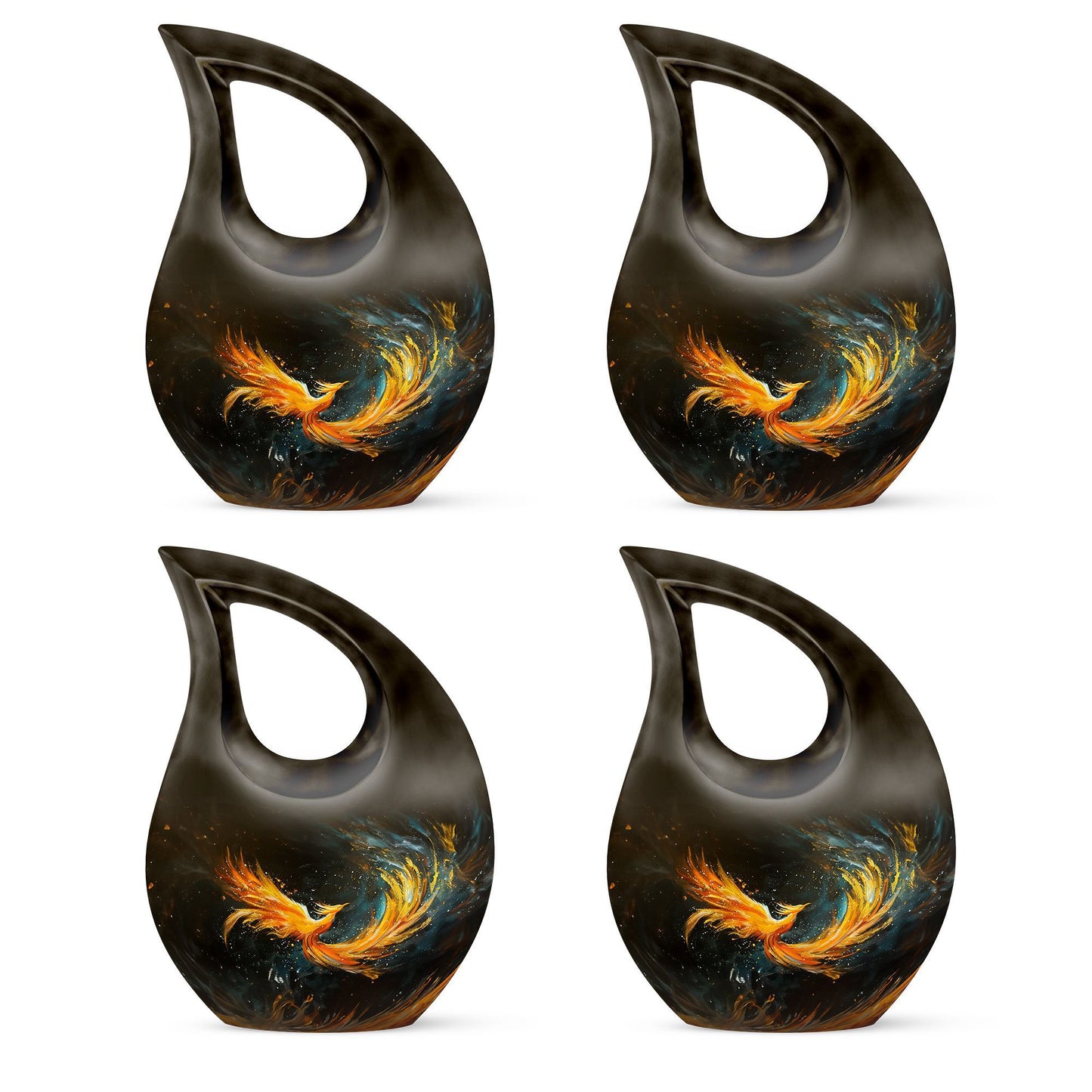 Large 10 inch Phoenix themed memorial urn