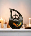 Large 10 inch Phoenix themed memorial urn