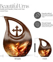 Phoenix Cross Drop Memorial Urn