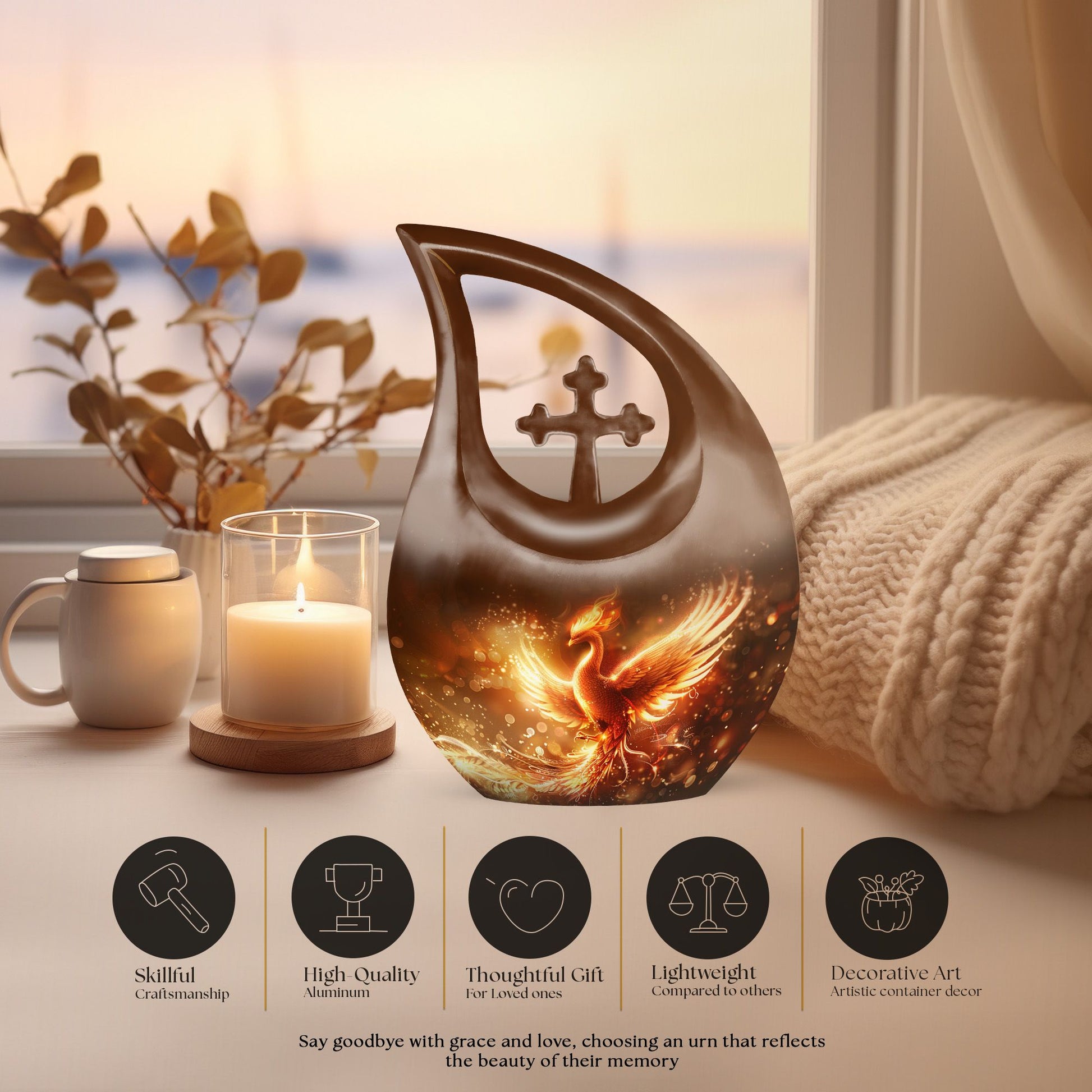 Phoenix themed Cross Drop design