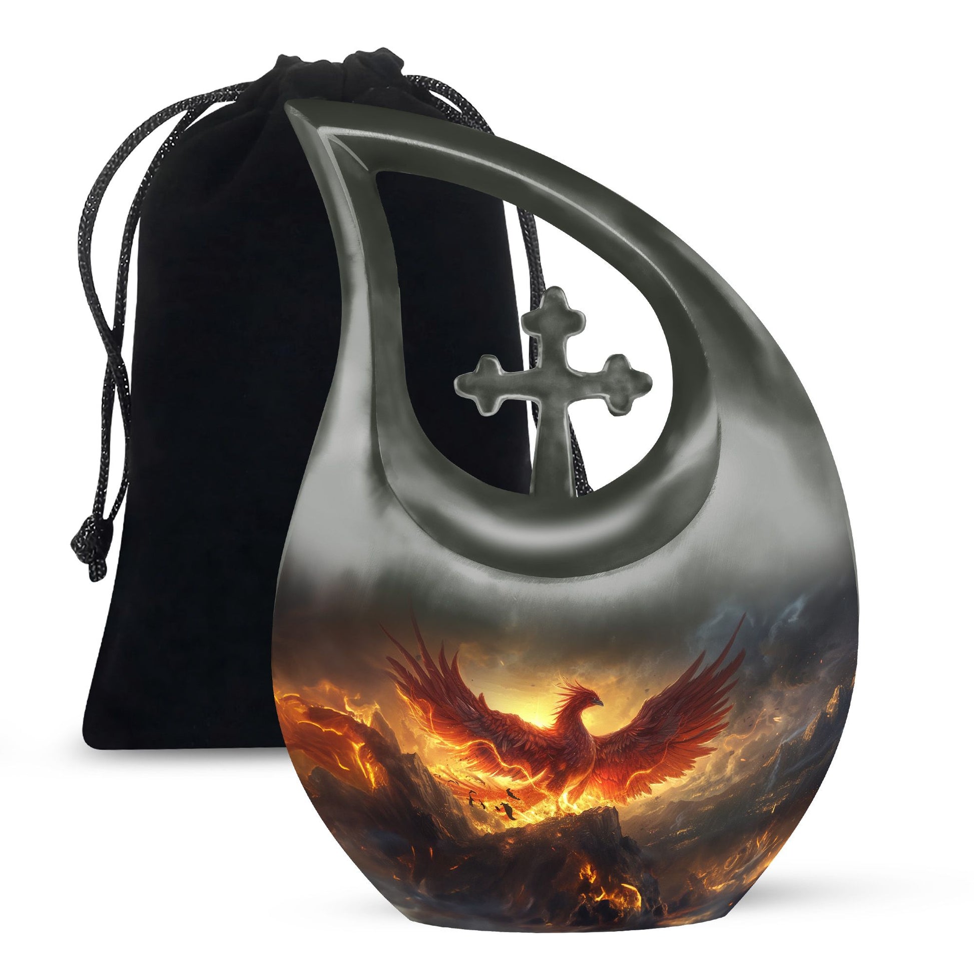 Phoenix Bird Adult Cremation Urn For Ashes - Mystical Bird Urn For Memorial