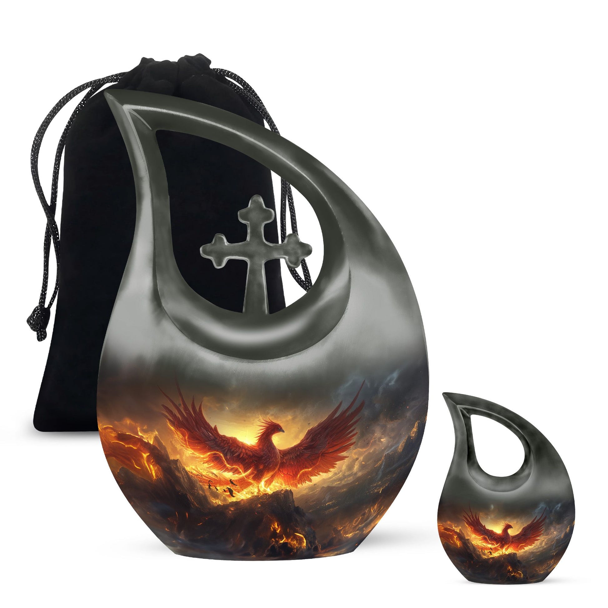 Phoenix Bird Adult Cremation Urn For Ashes - Mystical Bird Urn For Memorial