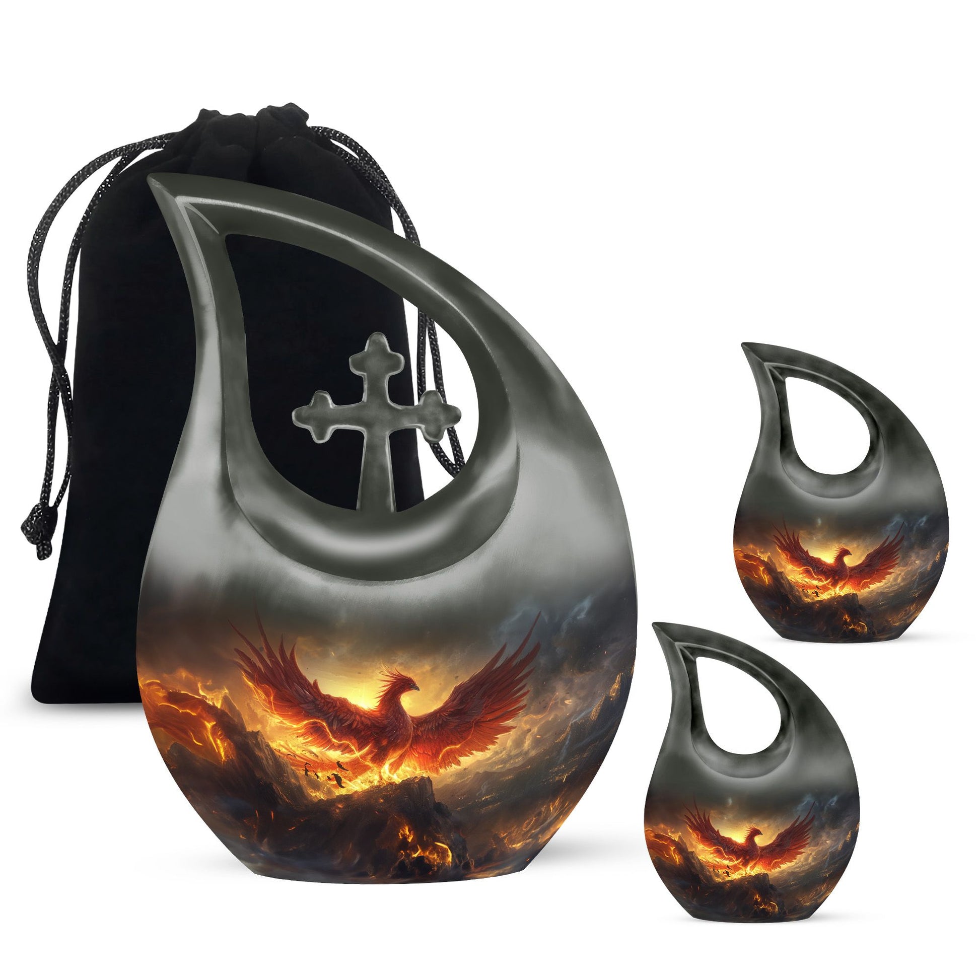 Phoenix Bird Adult Cremation Urn For Ashes - Mystical Bird Urn For Memorial