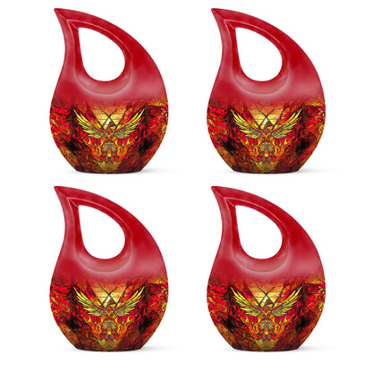 Orange Personalized Bird Cremation Urn for Human Ashes - 10-inch, 200 cu in - Yatskia