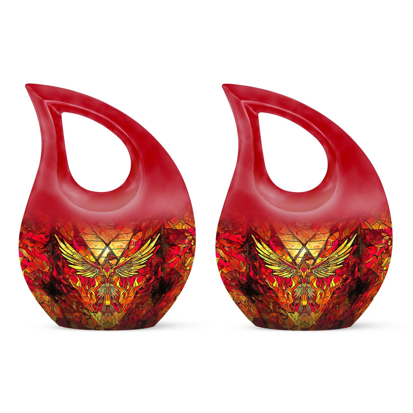 Orange Personalized Bird Cremation Urn for Human Ashes - 10-inch, 200 cu in - Yatskia