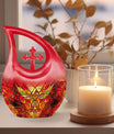 Cross Drop Phoenix Bird Urn