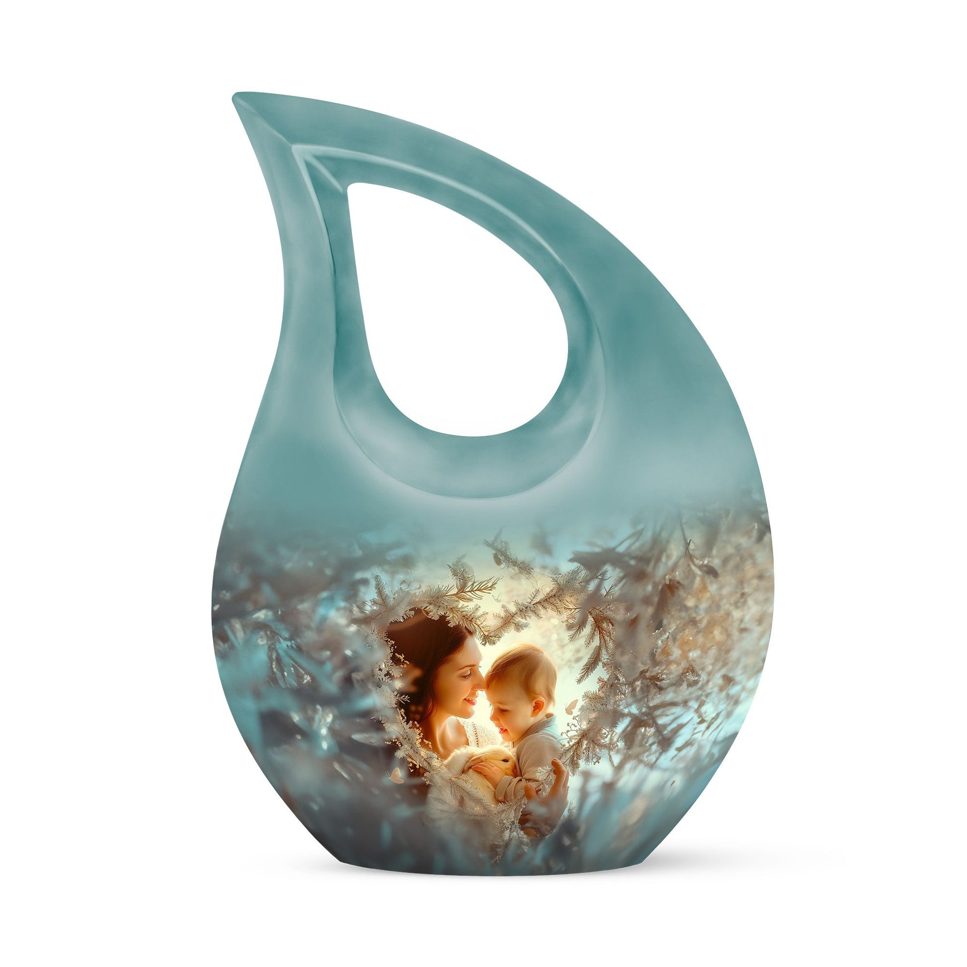 Child & Mother Memorial Urn For Human Ashes - Funeral Urn For Parents