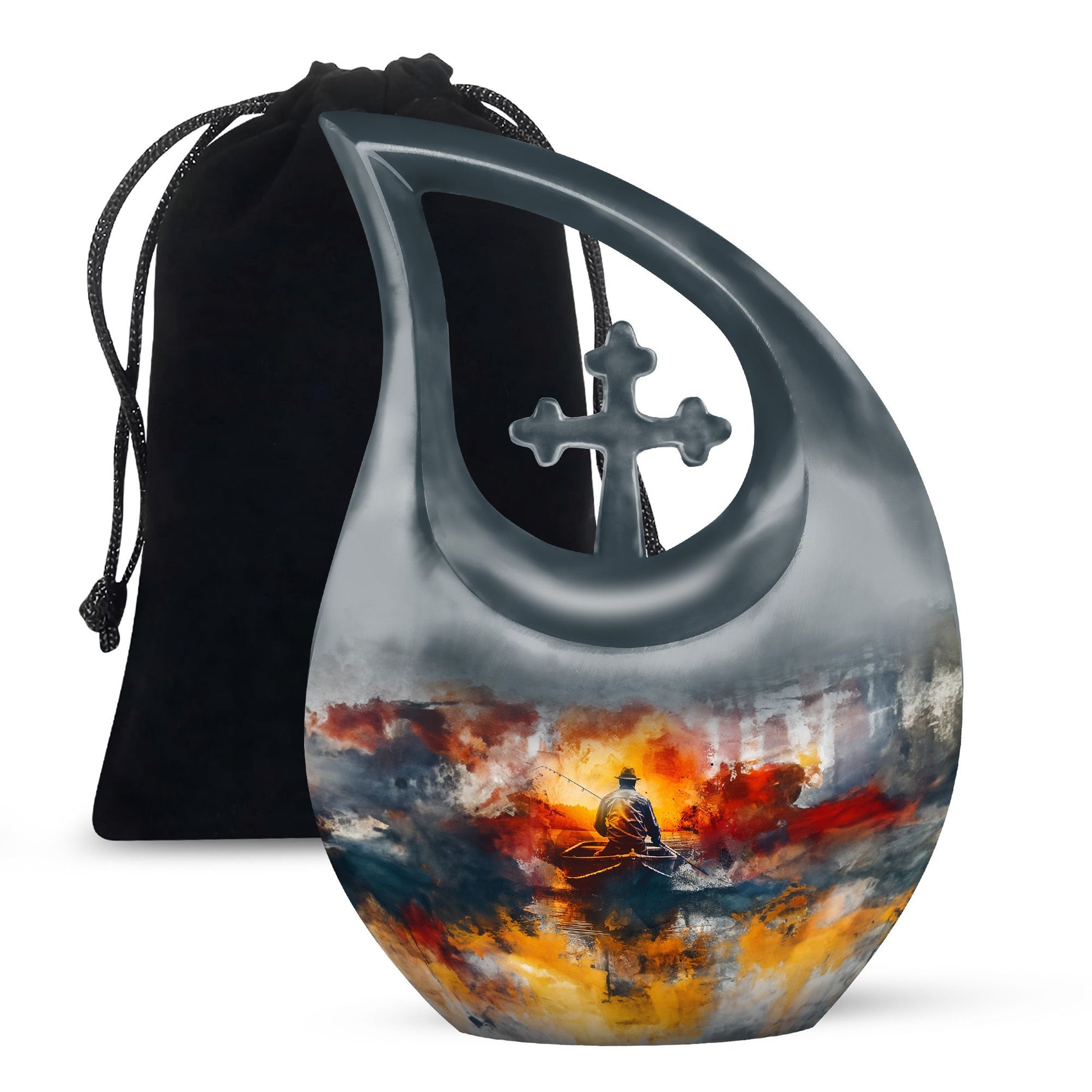 Fishing Boat Memorial Urns For Adults - Fishermen Urn For Human Ashes